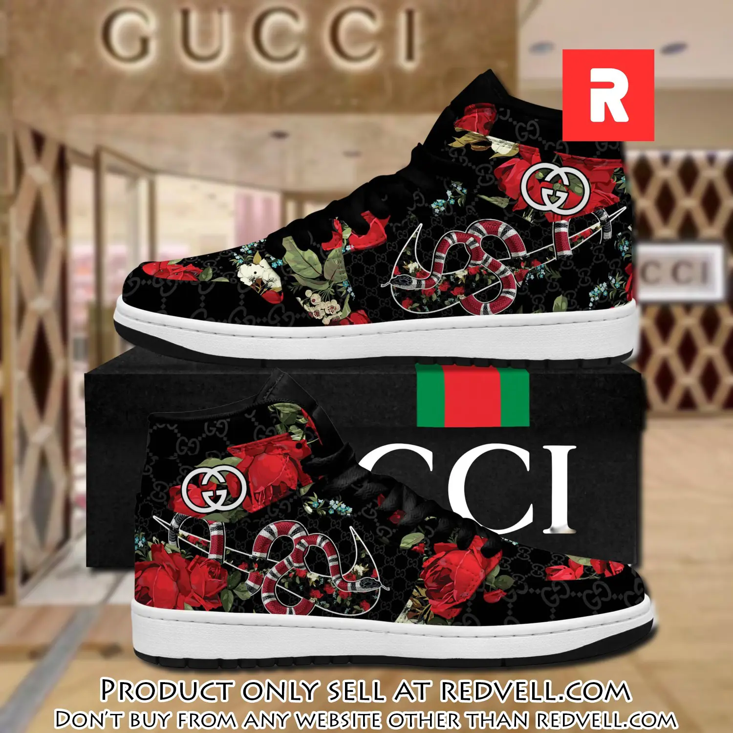 Gucci snake roses luxury brand high air jordan sneaker shoes rv3452055